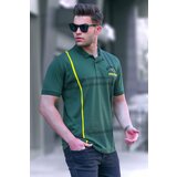 Madmext Khaki Patterned Polo Neck Men's T-Shirt 5872 Cene
