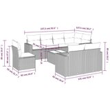 vidaXL 9-dijelni set vrtnih sofa s jastucima poliratan smeđi | shoptok.hr