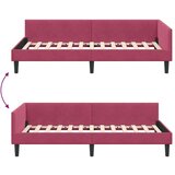  Krevetni okvir sa kutnim dizajnom boja crnog vina 90 x 200 cm | shoptok.hr
