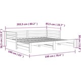  Dnevni ležaj na izvlačenje bijeli 2x(80x200)cm masivna borovina | shoptok.hr