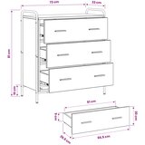  Kreveta Hrast artisan 97 x 33 x 81 cm Konstruirano drvo | shoptok.hr