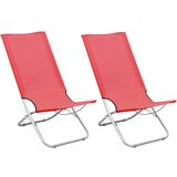 vidaXL sklopive stolice za plažu od tkanine 2 kom crvene | shoptok.hr