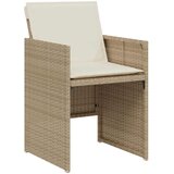  3-dijelni bistro set s jastucima bež od poliratana | shoptok.hr