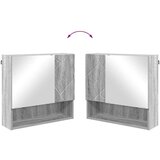 vidaXL Ogledalna omara Siva sonoma 59 x 17 x 55 cm Konstruiran les | Shoptok.si