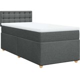 vidaXL Krevet s oprugama i madracem tamnosivi 90 x 190 cm od tkanine | shoptok.hr