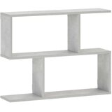  Zidna polica Betonska siva 72 x 17 x 55.5 cm prerađeno drvo - Betonska siva 2 odjeljka | shoptok.hr