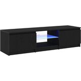 TV ormarić s LED svjetlima crni hrast 140x40x35 5 cm konstruirano drvo | shoptok.hr
