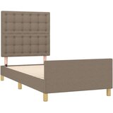  Posteljni okvir z vzglavjem taupe 80x200 cm blago, (20904404) | Shoptok.si