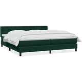 Box Spring krevet s madracem tamno zeleni 180x220 cm baršun | shoptok.hr