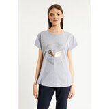 Monnari Woman's T-Shirts Women's Cotton T-Shirt With Pattern Cene