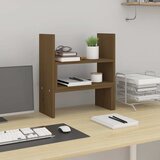  Stalak za monitor smeđi (39 - 72) x 17 x 43 cm masivna borovina | shoptok.hr