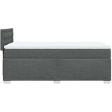 vidaXL Krevet s oprugama i madracem tamnosivi 90x200 cm od tkanine | shoptok.hr