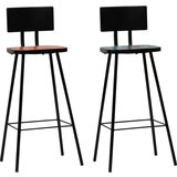  3-dijelni barski set od masivnog obnovljenog drva višebojni | shoptok.hr