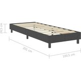 Box spring okvir za krevet od tkanine sivi 100 x 200 cm | Shoptok.si