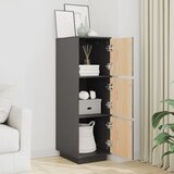  Visoka komoda siva 34 x 40 x 108,5 cm od masivne borovine | Eponuda.ba