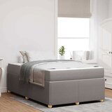 vidaXL Konstrukcija postelje Drugo Taupe 120 x 200 cm blago | Shoptok.si