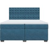  Krevet s oprugama i madracem plavi 200x200 cm baršunasti | shoptok.hr