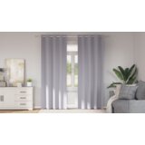 vidaXL Zavese z zavesami 2 pcs Metalno siva 260 x 140 cm Poliester | Shoptok.si