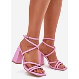 Boto Women's heeled sandals with straps pink Ciarilora | ePonuda.com