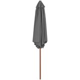Vanjski suncobran s drvenim stupom 270 cm antracit | shoptok.hr