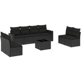 Maison Chic Seti vrtnega pohištva - Vrtna garnitura - Vrtni pohištvo set 9-delna z blazinami črn poli ratan, (21808033) | Shoptok.si