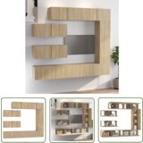 The Living Store Komplet TV omaric 7-delni sonoma hrast inženirski les - Komplet TV Omaric, (21738374) | Shoptok.si