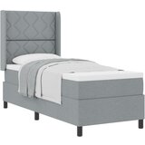 vidaXL Posteljni okvir s pomično vzmetnico Svetlo siva 80x200 cm Tkanina | Shoptok.si