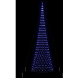 vidaXL LED božično drevesce Modra 138.5 x 138.5 x 399 cm Kovina | Shoptok.si