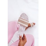 Boto Patterned Flat Ladies Sandals Beige Leysi | Shoptok.si