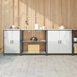 vidaXL Set za kuhinjsku pohranu 3 pcs Srebro 210 x 50 x 92 cm Cijene