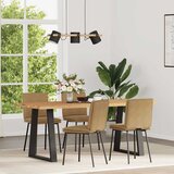 Furnova Jedilni stoli 4 kosi rjav žamet, (21950246) | Shoptok.si