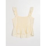 Sinsay Bluza na naramenice s volanima s viskozom | shoptok.hr
