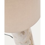 Kave Home Bež mramorna stolna lampa s tekstilnim sjenilom (visina 54 cm) Raze – | shoptok.hr