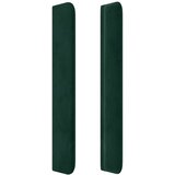  LED uzglavlje tamnozeleno 163x16x118/128 cm baršunasto | shoptok.hr