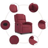  Naslanjač s funkcijo vstajanja vinsko rdeče blago | Shoptok.si