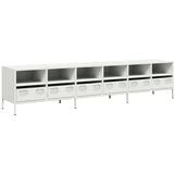 vidaXL TV omarica bela 202x39x43,5 cm hladno valjano jeklo, (21829873)
