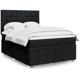 vidaXL Krevet s oprugama i madracem crni 140 x 190 cm od tkanine | shoptok.hr