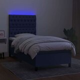  Box spring s madracem LED plavi 90x200 cm od tkanine | shoptok.hr