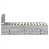  Krevet na dan Siva Sonoma i crna 75 x 190 cm Konstruirano drvo | shoptok.hr