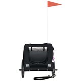 vidaXL Prikolica za bicikl za ljubimce crna od tkanine i željeza | shoptok.hr