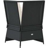  Kutna vrtna sofa s jastucima crna od poliratana | shoptok.hr