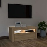 TV ormarić s LED svjetlima boja hrasta sonome 90 x 35 x 40 cm | shoptok.hr