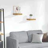  Stenska polica 2 pcs Rjava 23 x 23,5 x 4 cm Konstruiran les, (5000201303) | Shoptok.si
