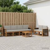  Set vanjskih sofa 6 kom. Prirodna i svjetlosiva | shoptok.hr