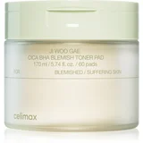 Ji Woo Gae Cica BHA Blemish Toner Pad eksfoliacijske blazinice za občutljivo k aknam nagnjeno kožo 60 kos