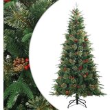 vidaXL Umetno Zložljivo Božično Drevo Zelena 210 cm PVC, PE in jeklo | Shoptok.si