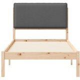  Posteljni okvir z oblazinjenim vzglavjem Temno siva 75 x 190 cm, (5000101539) | Shoptok.si