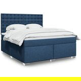 vidaXL Krevet s oprugama i madracem plavi 180x200 cm od tkanine | shoptok.hr