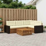 Set vanjskih sofa 5 pcs Prirodna i krem 79 x 79 x 37 cm | Eponuda.com