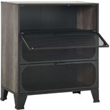 vidaXL Ormarić za pohranu sivi 72 x 36 x 82 cm od metala i MDF-a | shoptok.hr